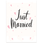 Just Married hearts